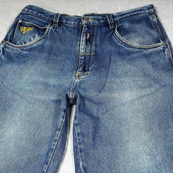 Vintage Esco Willie 90s Y2K Jeans Mens 36 Blue Wide Baggy Jeans Denim Pockets - Picture 3 of 15